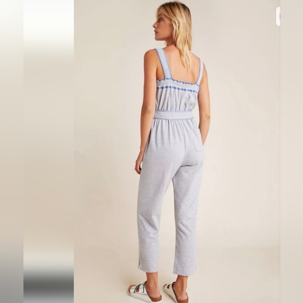 Anthropologie Saturday Sunday Women's Light Gray Jumpsuit Madeline Small